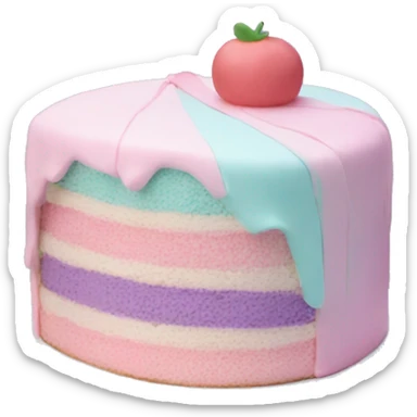 pastel cake sticker