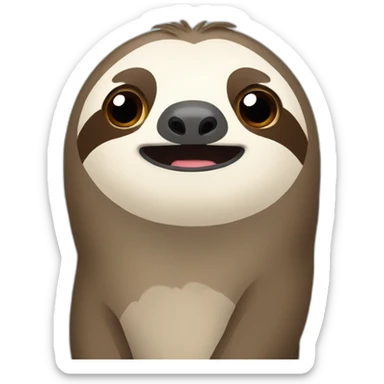 sloth with the word OMG sticker