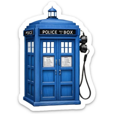blue police box emoji sticker