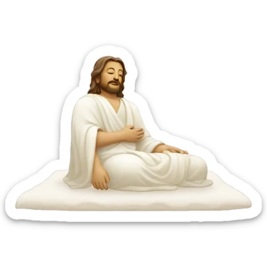 jesus budha sleep pose sticker
