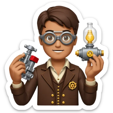 Steampunk Inventor lego sticker
