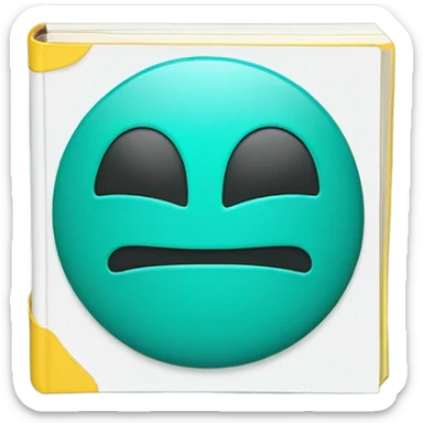 teal hardcover book labeled “DSM-5-TR” with clean white text and a yellow smiley face icon sticker