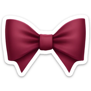 Burgundy bow sticker