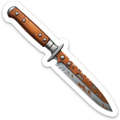 Rusty knife sticker