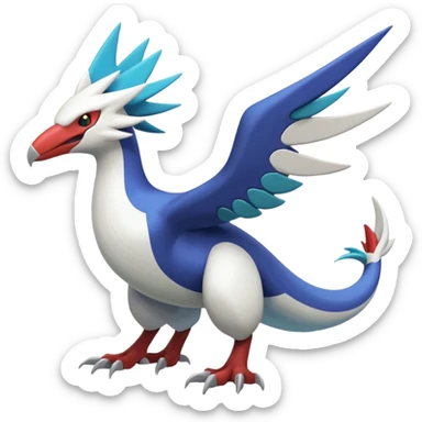 Silvally-Latios-Latias-Lugia-Nargacuga-Noivern-fusion-Fakémon-Pokémon-creature (full body) sticker