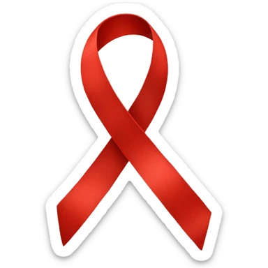 red ribbon sticker