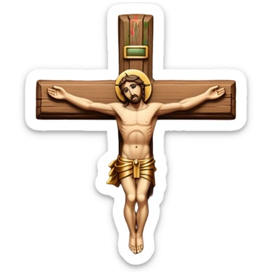 crucifix sticker