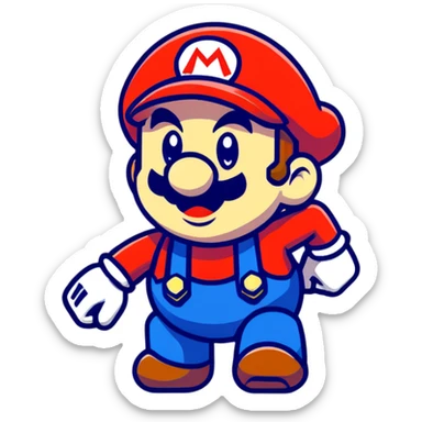 Purple Super Mario Pixel sticker