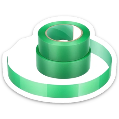 make light Green wide tape rolling on the floor sticker