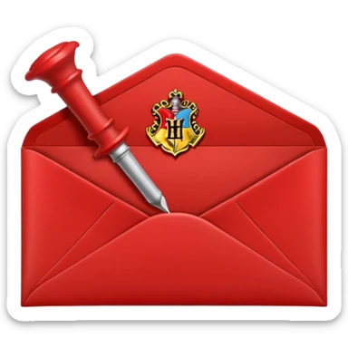 Hogwarts envelope with red sealing wax sticker