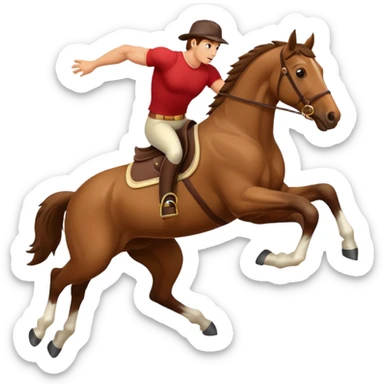 A jumping horse sticker