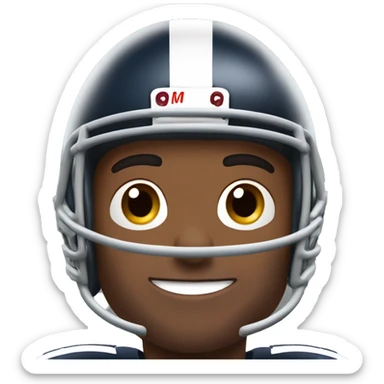 tanned American football player ￼ sticker
