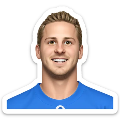 smiling boy in blue shirt sticker