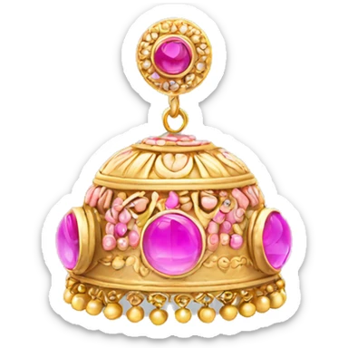 Jhumka pink sticker
