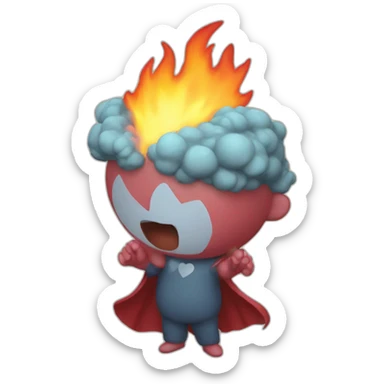 Corazón ardiendo sticker