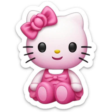 Hello kitty en rose sticker