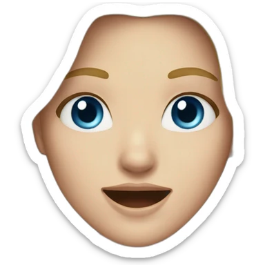 white-girl-with-long-blond-hair-and-with-blue-eyes-shouting sticker