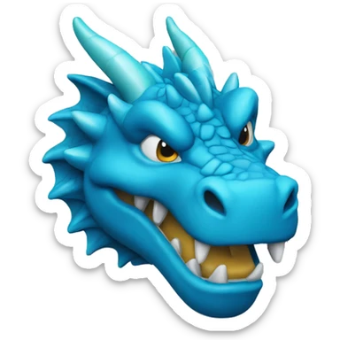 dragon blue coin sticker