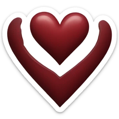 Dark red heart sticker