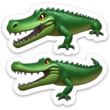metal croc sticker