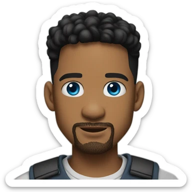 Will smith with blue eyes sticker