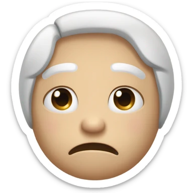 Sad face hamstring muscle sticker