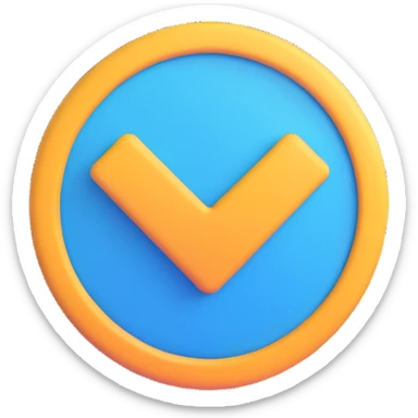 facebook verified badge, blue checkmark in a circle, 3d emoji style sticker