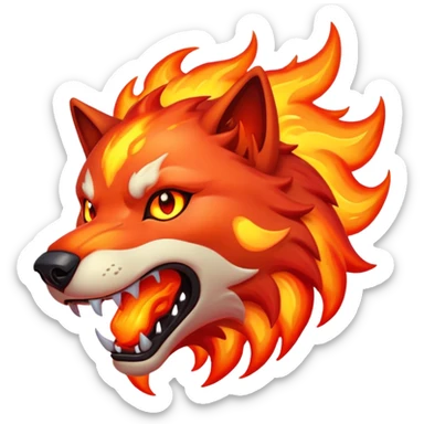 Lava wolf sticker