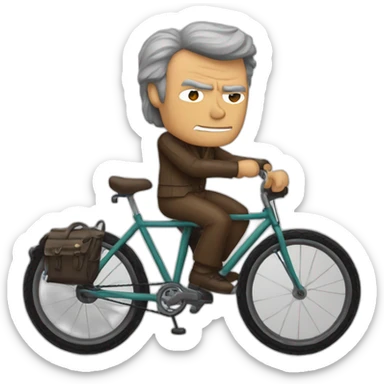 clint Eastwood en bici sticker