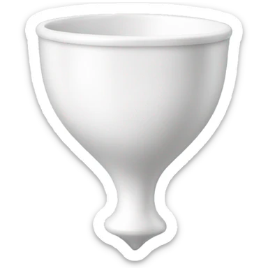 White menstrual cup sticker