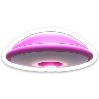 Pink UFO with "Mawari" written on it
 Fly at a great speed.
 It says Mawari on it. sticker