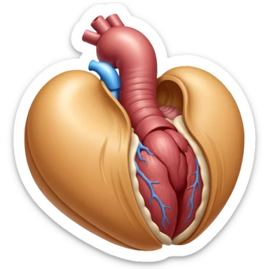 Veiny tan-colored male organ entering a moist  vagina sticker