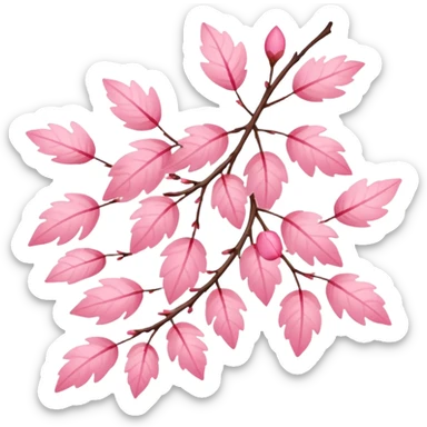 sakura leaves sticker