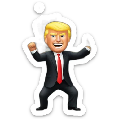 Trump dancing at the Red square in moscow sticker