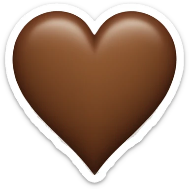 brown heart sticker