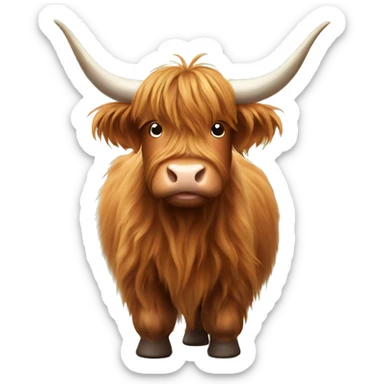 Christmas highland cow sticker