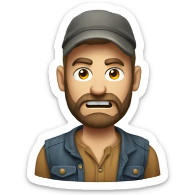 Angry Hillbilly in a diesel truck sticker