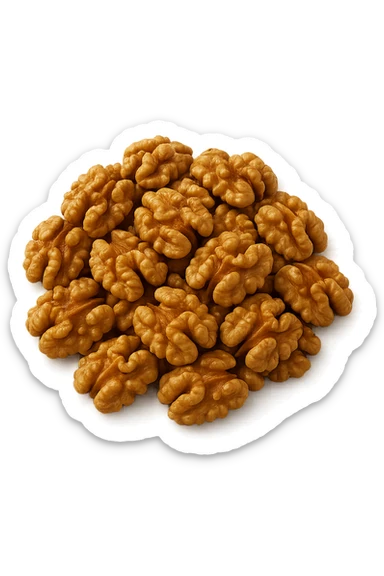 montagna di noci sbucciate, iperrealistici 4k sticker