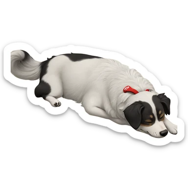 sleeping dog in tokin hat sticker