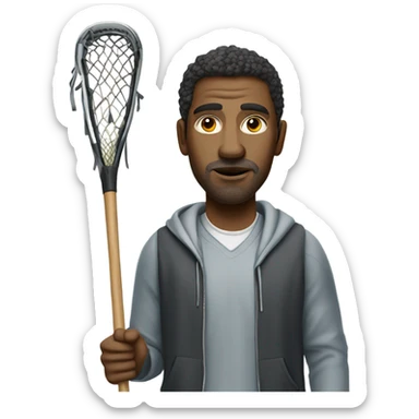ugly man with lacrosse sticker