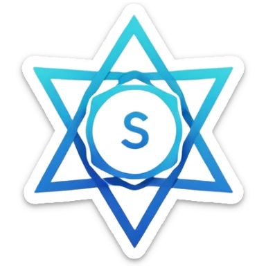 minimalist logo for AI SaaS service self2.art, simple and clean design sticker