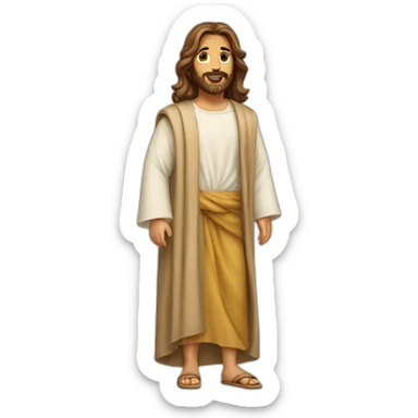 Jesus with summer clothes  sticker