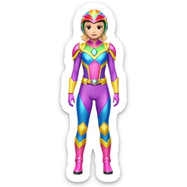  Female rainbow Power ranger full body sticker