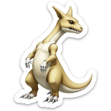 Shiny Exotic Excessive Mysterious Cubone-Marowak-Pokémon-Fakémon-hybrid-creature (full body) sticker