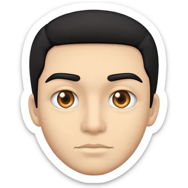 мужчина с черными глазами, волосами  sticker