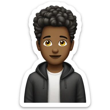 American boy with poof hairstyle  sticker