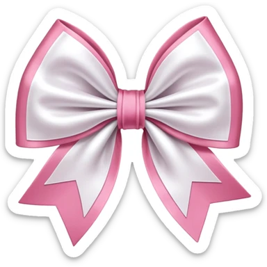 bow pink and white sticker
