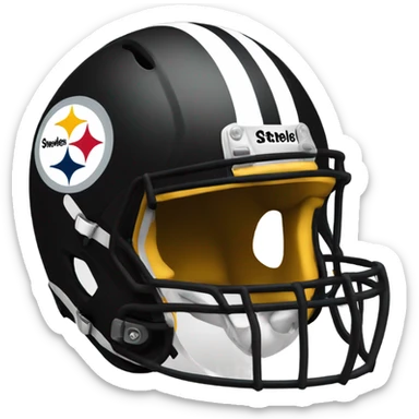 Steelers helmet with logo sticker