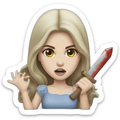 Lana del rey fighting with a zombie sticker