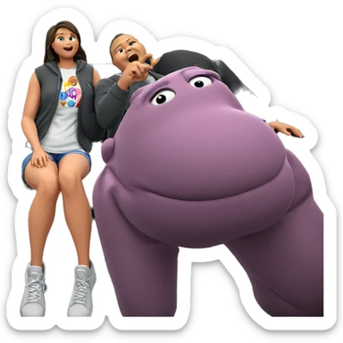 casual moment on the couch sticker